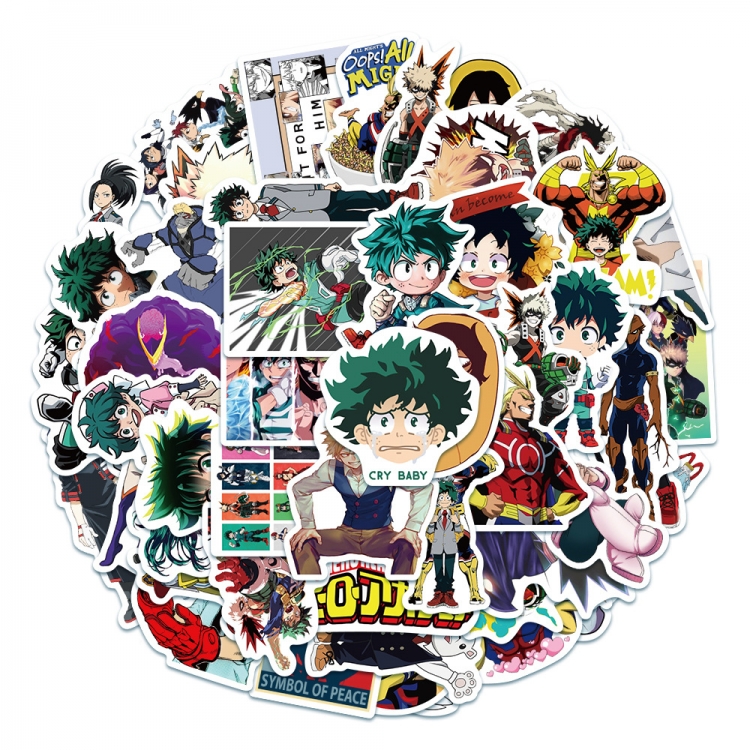 My Hero Academia stickers Waterproof stickers a set of 50 price for 5  style A