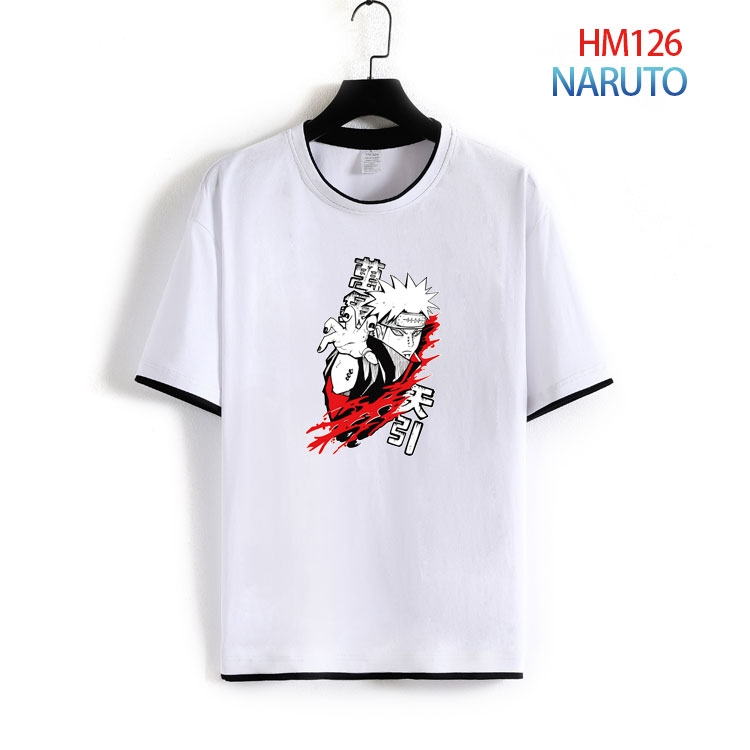 Naruto Pure cotton Loose short sleeve round neck T-shirt from S to 4XL HM-126-2