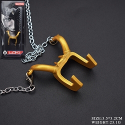 Loki  cartoon metal necklace p...