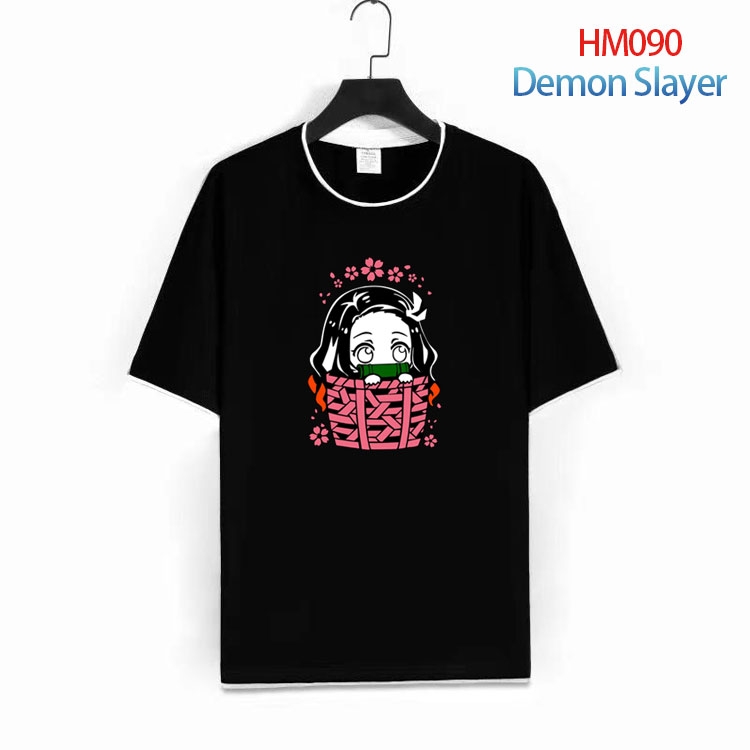 Demon Slayer Kimets Pure cotton Loose short sleeve round neck T-shirt from S to 4XL HM-090-1