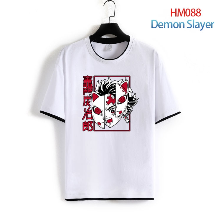 Demon Slayer Kimets Pure cotton Loose short sleeve round neck T-shirt from S to 4XL HM-088-2