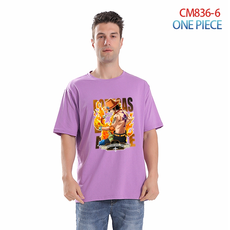 One Piece Printed short-sleeved cotton T-shirt from S to 4XL CM-836-6