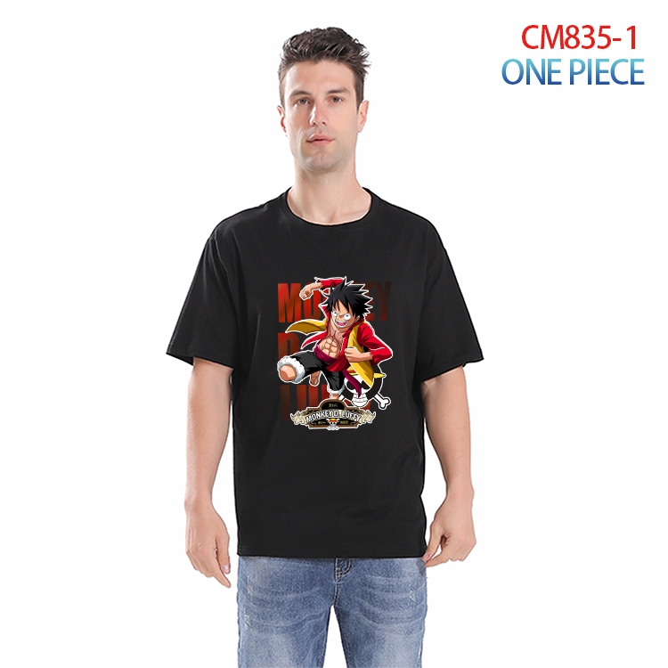 One Piece Printed short-sleeved cotton T-shirt from S to 4XL CM-835-1
