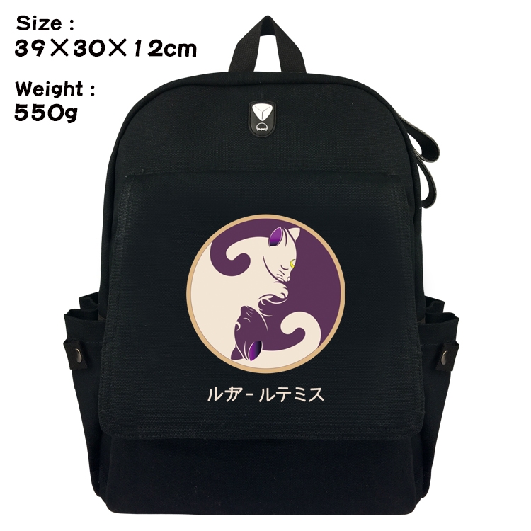sailormoon Canvas Flip Backpack Student Schoolbag  39X30X12CM