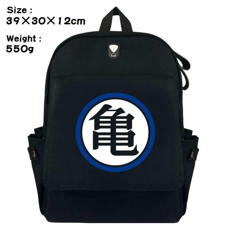 DRAGON BALL Canvas Flip Backpack Student Schoolbag  39X30X12CM