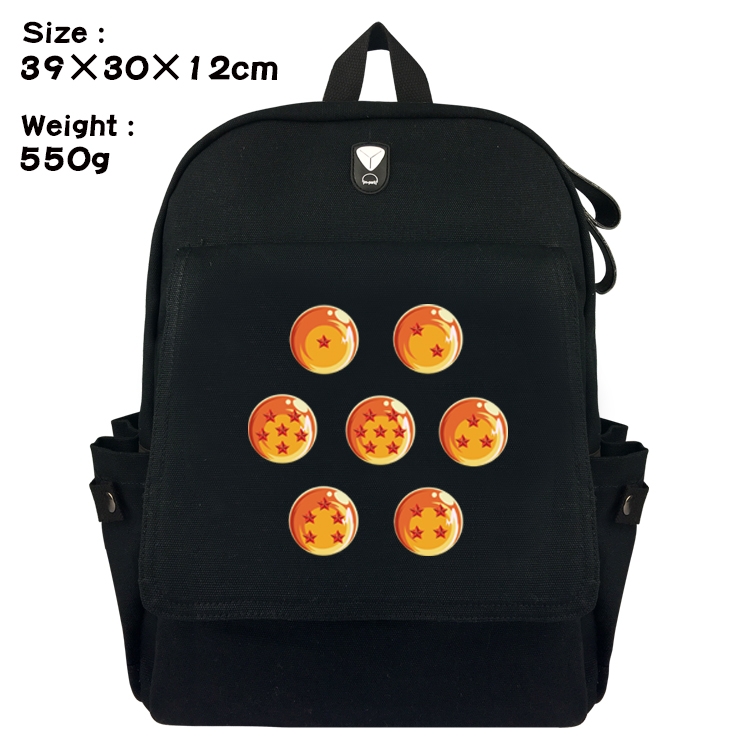 DRAGON BALL Canvas Flip Backpack Student Schoolbag  39X30X12CM