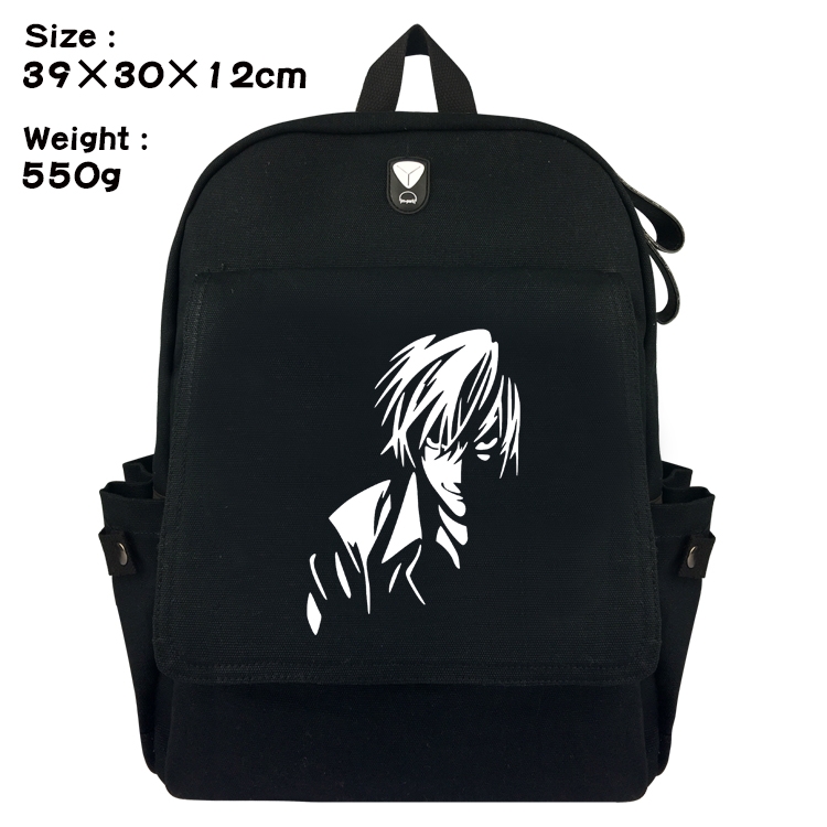  Death note Canvas Flip Backpack Student Schoolbag  39X30X12CM