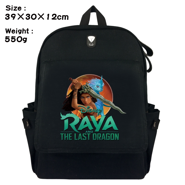 Raya and The Last Dragon  Canvas Flip Backpack Student Schoolbag  39X30X12CM