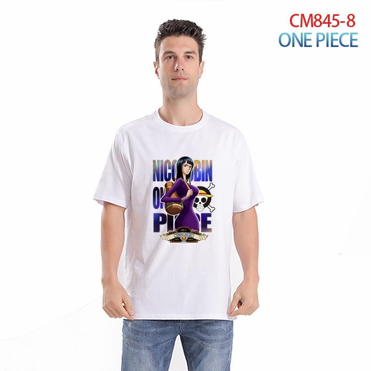 One Piece Printed short-sleeved cotton T-shirt from S to 4XL CM-845-8