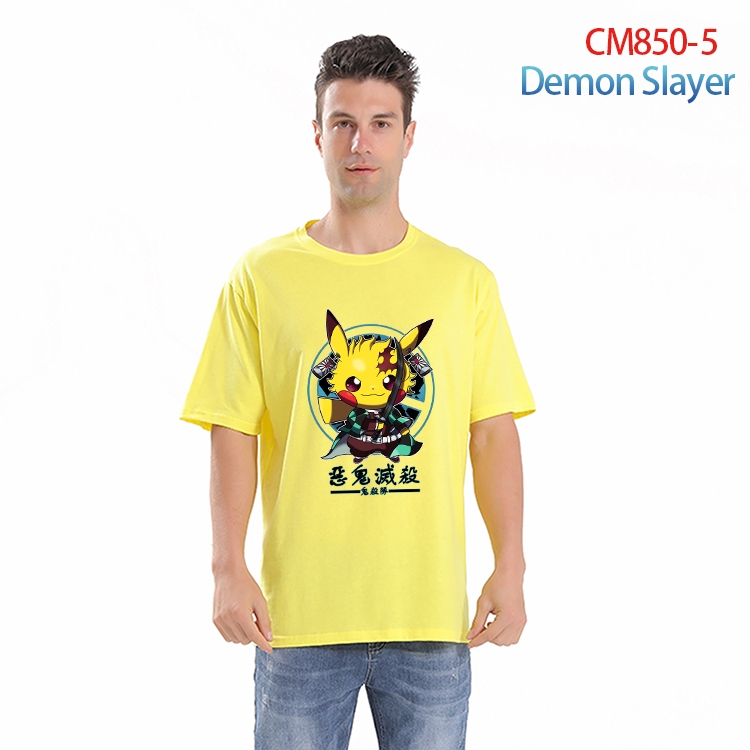 Demon Slayer Kimets Printed short-sleeved cotton T-shirt from S to 4XL CM-850-5 