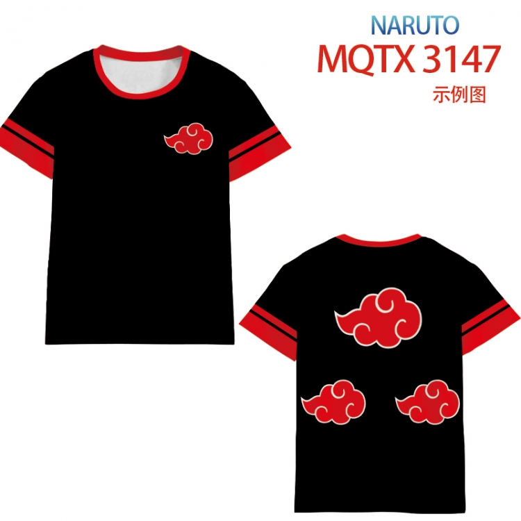 Naruto full color printed short-sleeved T-shirt from 2XS to 5XL QTX 3147