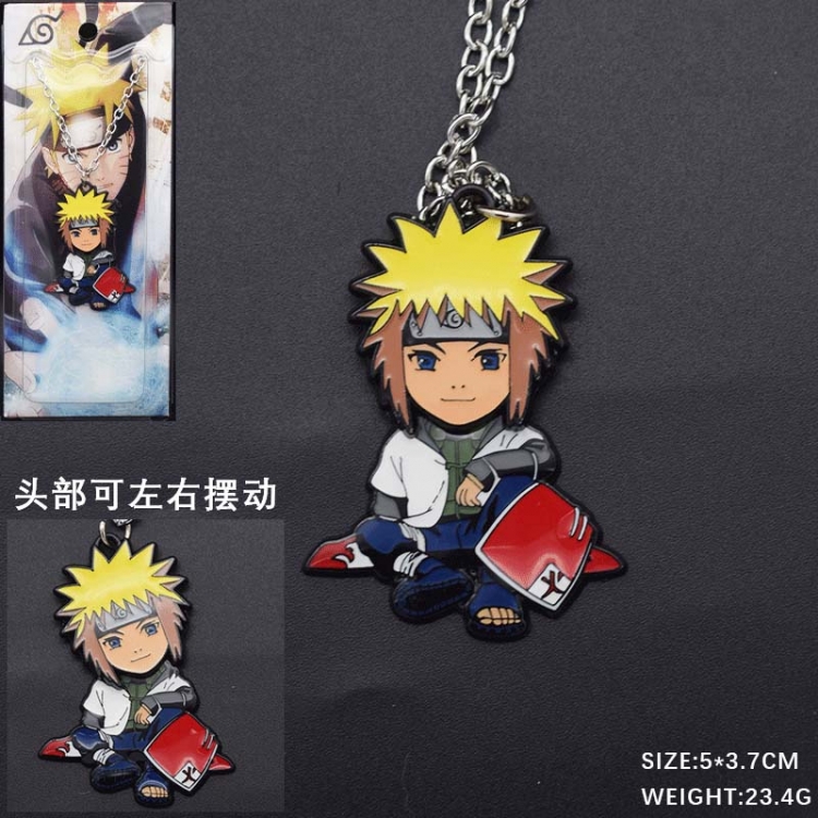 Naruto Moving head surrounding metal necklace pendant  style B