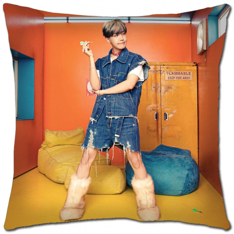 BTS Star movie square full-color pillow cushion 45X45CM NO FILLING  BS-1276