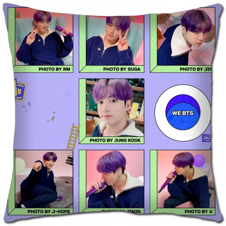 BTS Star movie square full-color pillow cushion 45X45CM NO FILLING BS-1291
