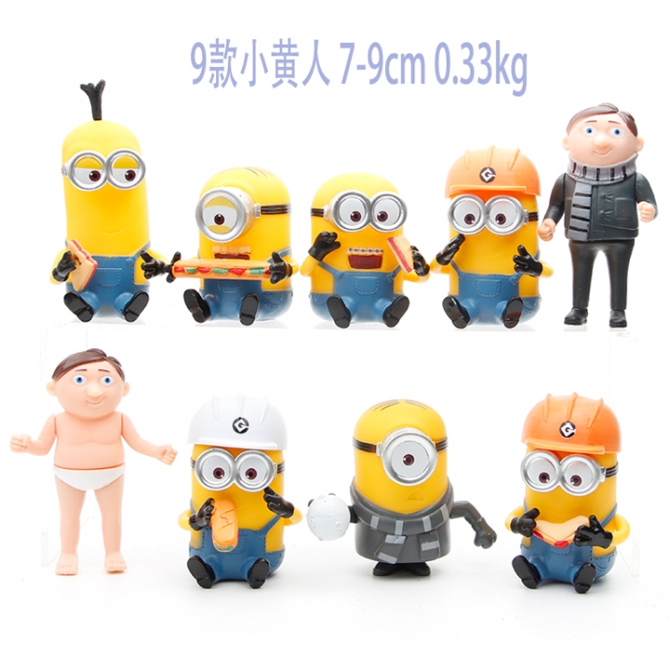 Minions Bagged figure model 7-9cm  A set of  9