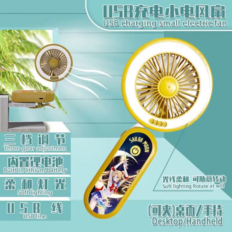 sailormoon electric fan can clip desktop handheld mini fan style G