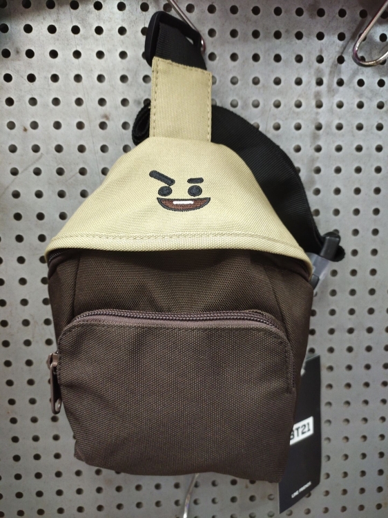 BT21 Printed canvas shoulder bag chest bag