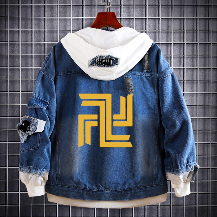 Tokyo Revengers  Anime Loose Hooded Fake Two Denim Jackets from S to 5XL