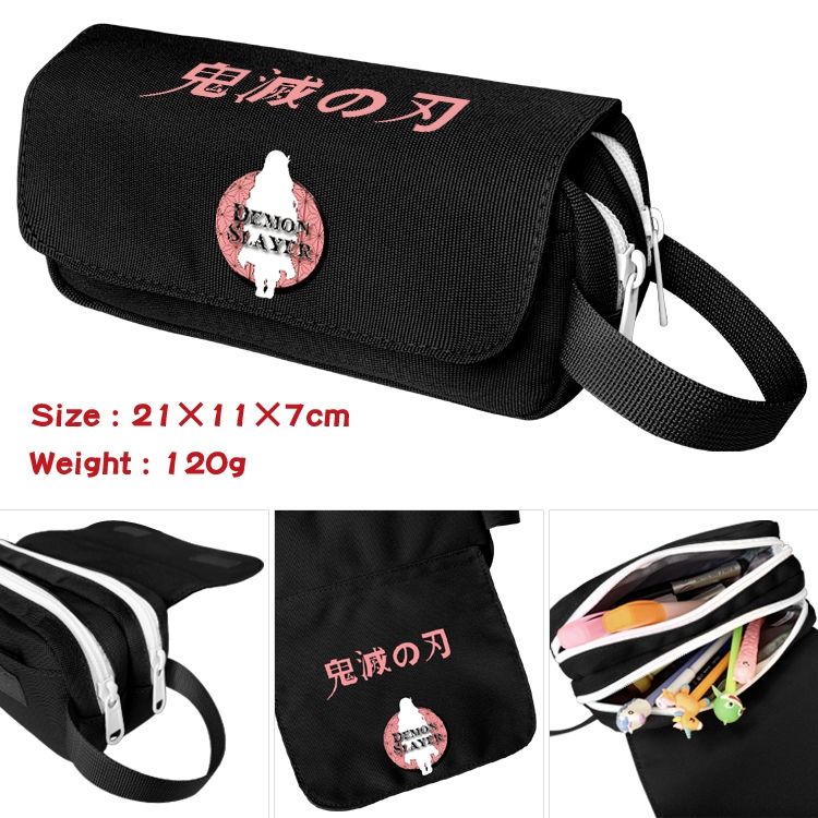  Demon Slayer Kimets Portable waterproof double-layer pencil case Pencil Bag  20x11x7cm