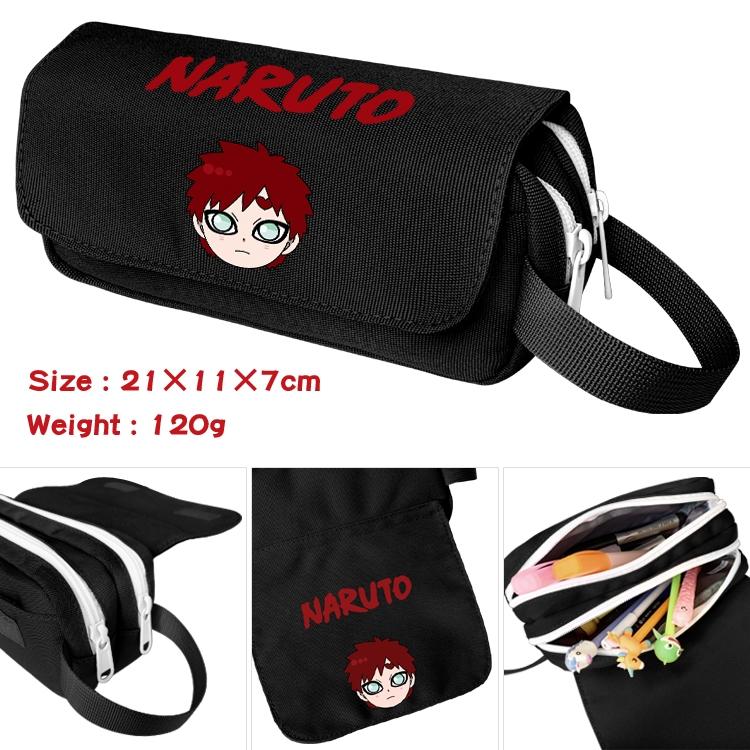 Naruto Portable waterproof double-layer pencil case Pencil Bag  20x11x7cm