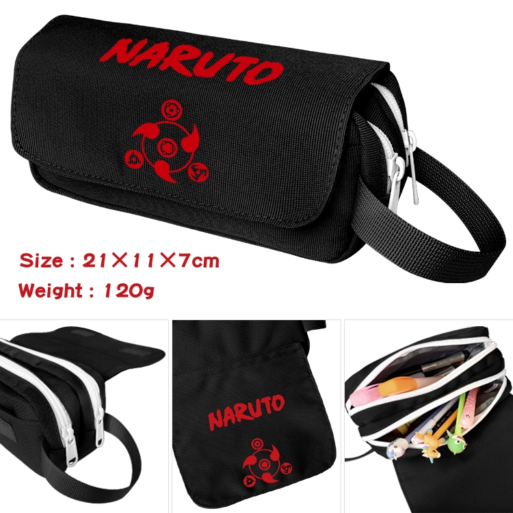 Naruto Portable waterproof double-layer pencil case Pencil Bag  20x11x7cm