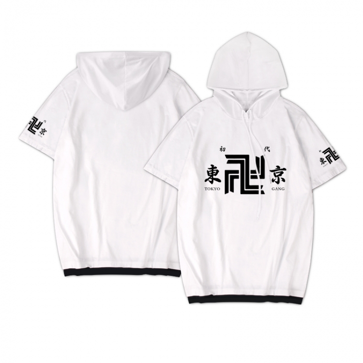 Tokyo Revengers  Anime peripheral hooded short-sleeved sweater  from S to 3XL
