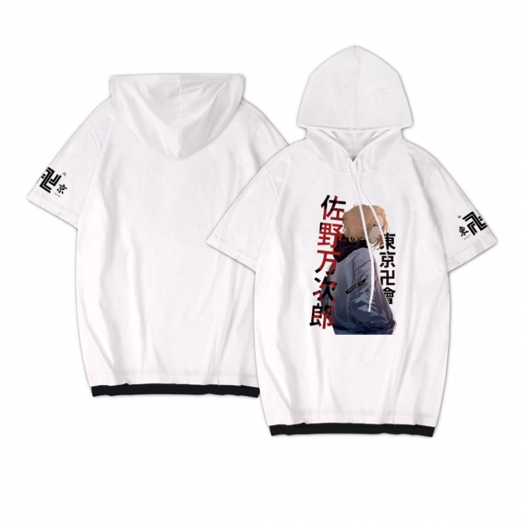 Tokyo Revengers  Anime peripheral hooded short-sleeved sweater  from S to 3XL