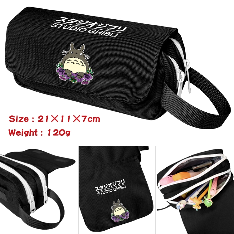 TOTORO Portable waterproof double-layer pencil case Pencil Bag  20x11x7cm