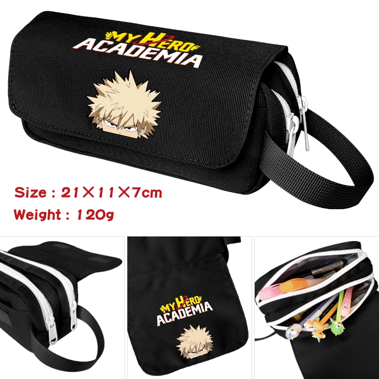 My Hero Academia Portable waterproof double-layer pencil case Pencil Bag 20x11x7cm