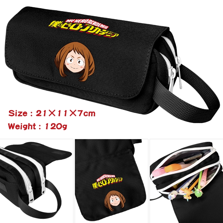 My Hero Academia Portable waterproof double-layer pencil case Pencil Bag 20x11x7cm