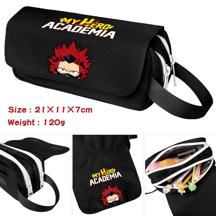 My Hero Academia Portable waterproof double-layer pencil case Pencil Bag 20x11x7cm