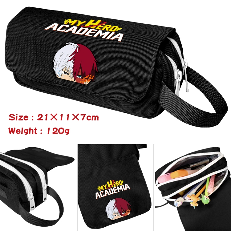 My Hero Academia Portable waterproof double-layer pencil case Pencil Bag 20x11x7cm