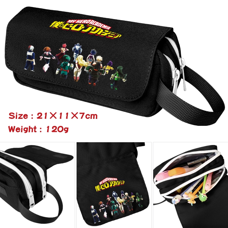 My Hero Academia Portable waterproof double-layer pencil case Pencil Bag 20x11x7cm