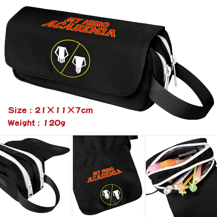 My Hero Academia Portable waterproof double-layer pencil case Pencil Bag 20x11x7cm