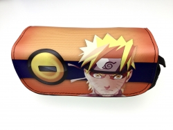 Naruto Double zipper PU pencil...