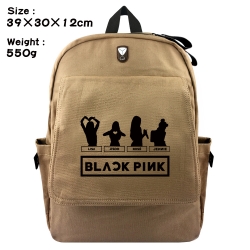 BLACK PINK Canvas Flip Backpac...