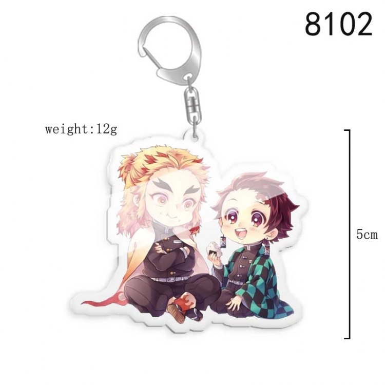 Demon Slayer Kimets Anime acrylic Key Chain price for 5 pcs  8102