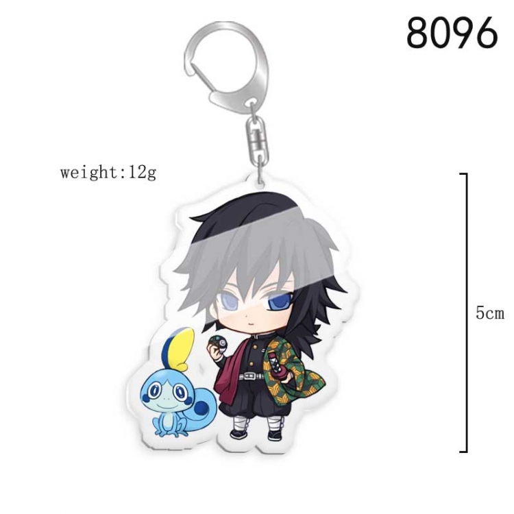 Demon Slayer Kimets Anime acrylic Key Chain price for 5 pcs  8096