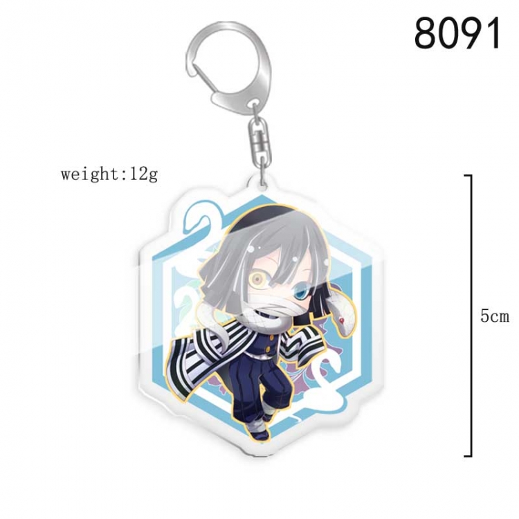 Demon Slayer Kimets Anime acrylic Key Chain price for 5 pcs  8091