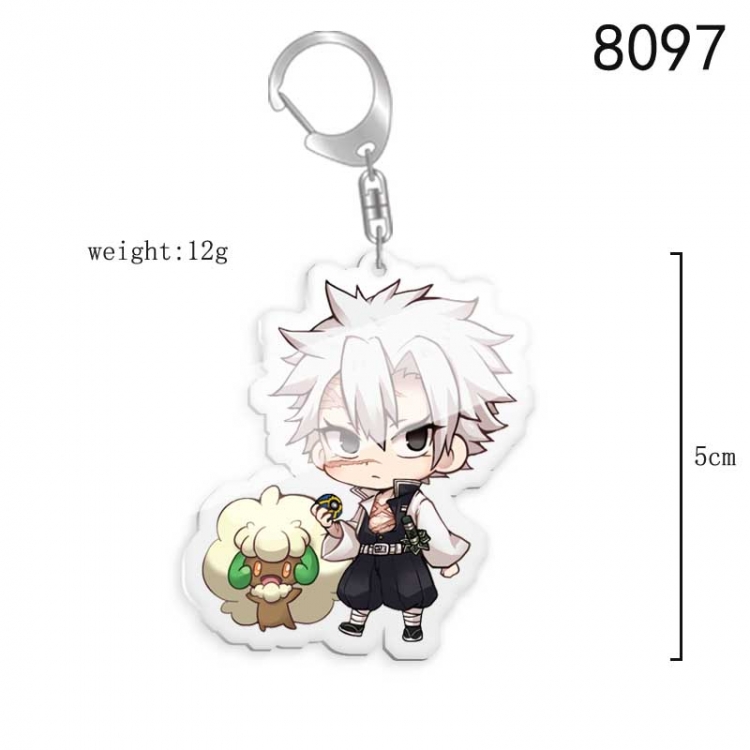 Demon Slayer Kimets Anime acrylic Key Chain price for 5 pcs  8097