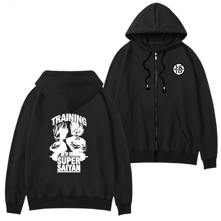  DRAGON BALL Anime plus fleece zipper sweater long-sleeved jacket  from S to 3XL