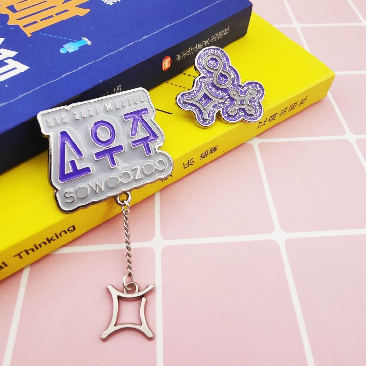 BTS Butter  Metal brooch badge price for 5 pcs  ZX007  Style B