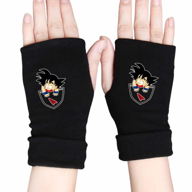 DRAGON BALL Anime knitted half finger gloves