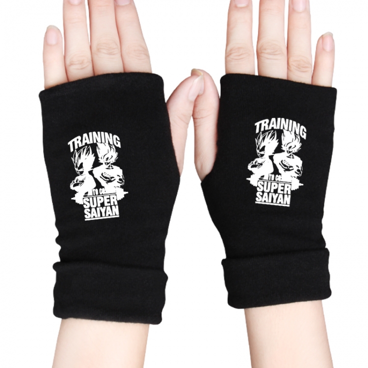 DRAGON BALL Anime knitted half finger gloves