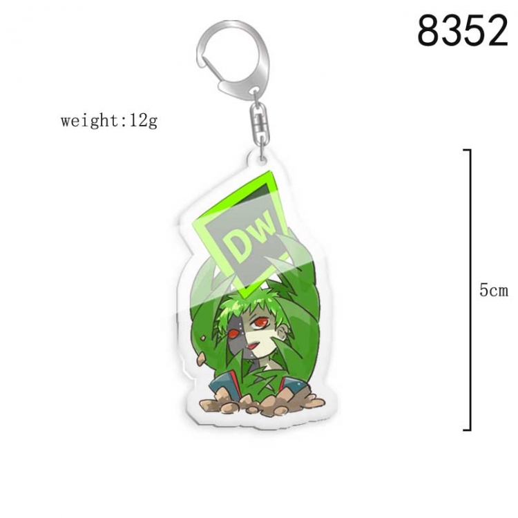 Naruto Anime acrylic Key Chain  price for 5 pcs 8352