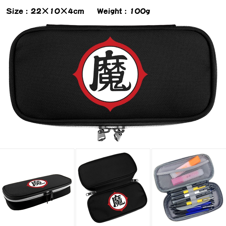 DRAGON BALL Anime Waterproof canvas zipper clamshell pencil case pencil case 22x10x4cm