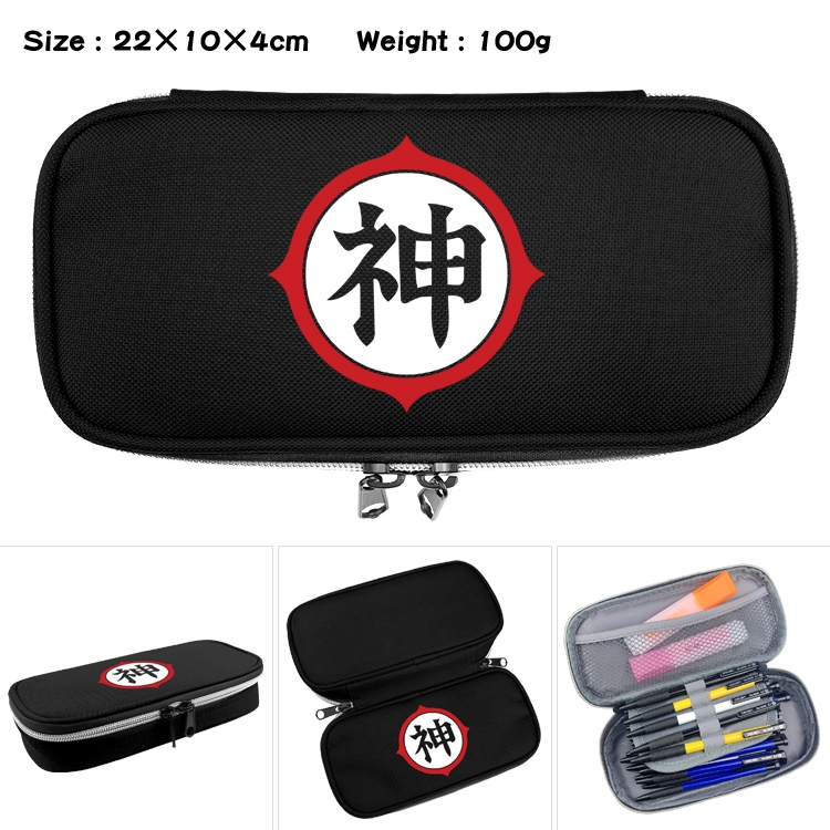 DRAGON BALL Anime Waterproof canvas zipper clamshell pencil case pencil case 22x10x4cm