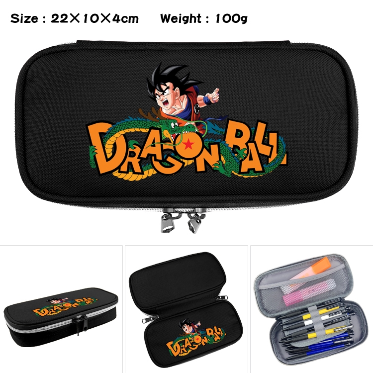 DRAGON BALL Anime Waterproof canvas zipper clamshell pencil case pencil case 22x10x4cm