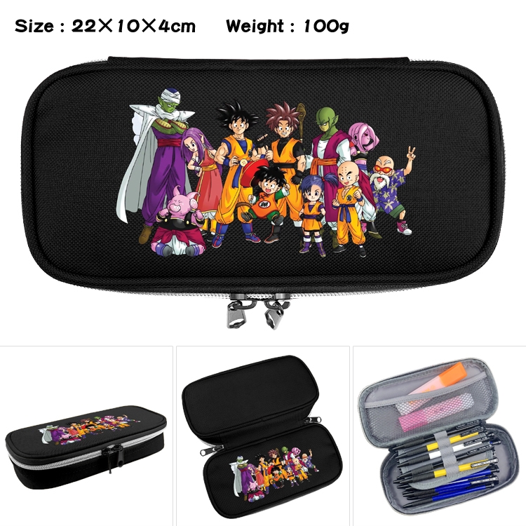 DRAGON BALL Anime Waterproof canvas zipper clamshell pencil case pencil case 22x10x4cm