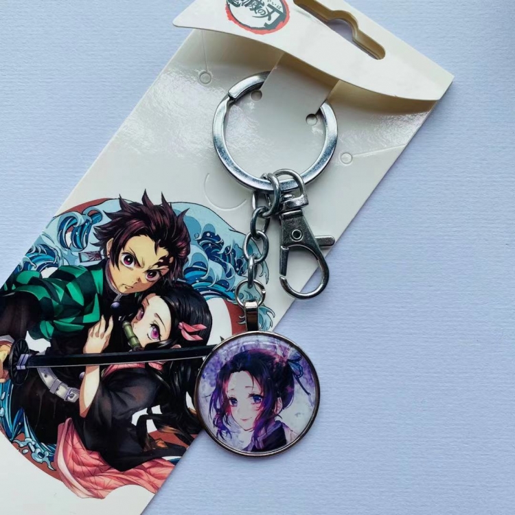 Demon Slayer Kimets Anime cartoon metal keychain pendant price for 5 pcs